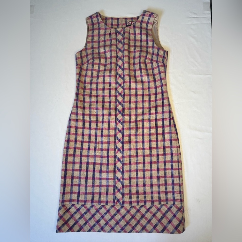 Boden 100% wool with lining Plaid Sleeveless Top US size 6L
